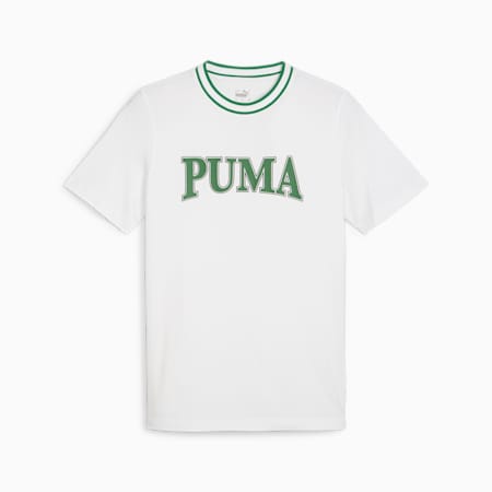 PUMA SQUAD Graphic T-shirt voor heren, PUMA White-Archive Green, small