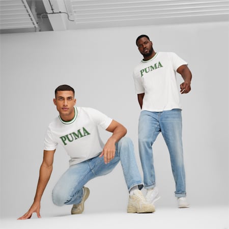 T-shirt grafica PUMA SQUAD da uomo, PUMA White-Archive Green, small