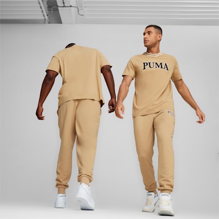 PUMA SQUAD Men's Graphic Tee, Prairie Tan, small-SEA