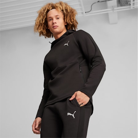 EVOSTRIPE Men's Hoodie, PUMA Black, small-AUS