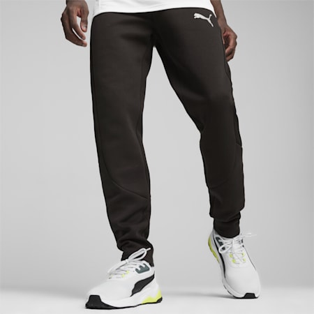 EVOSTRIPE Men's Sweatpants, PUMA Black, small-AUS