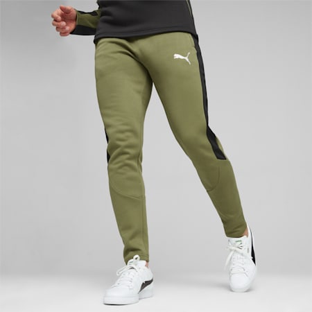 EVOSTRIPE Men's Sweatpants, Olive Green, small-AUS