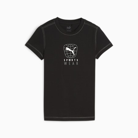 BETTER SPORTSWEAR Women's Tee, PUMA Black, small-SEA