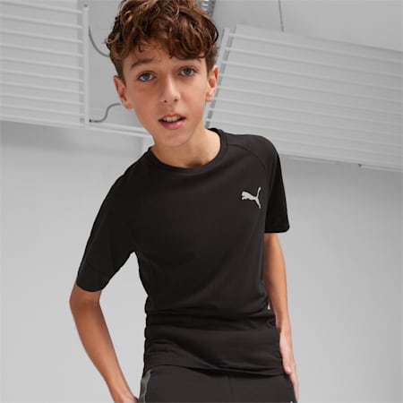 EVOSTRIPE T-shirt voor jongeren, PUMA Black, small