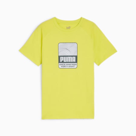 T-shirt grafica ACTIVE SPORTS per ragazzi, Lime Sheen, small