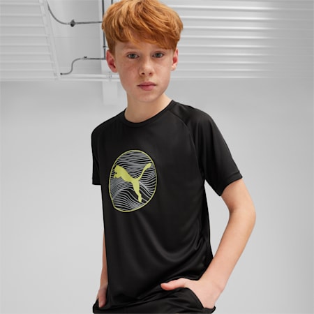 Młodzieżowa koszulka z nadrukiem ACTIVE SPORTS, PUMA Black, small