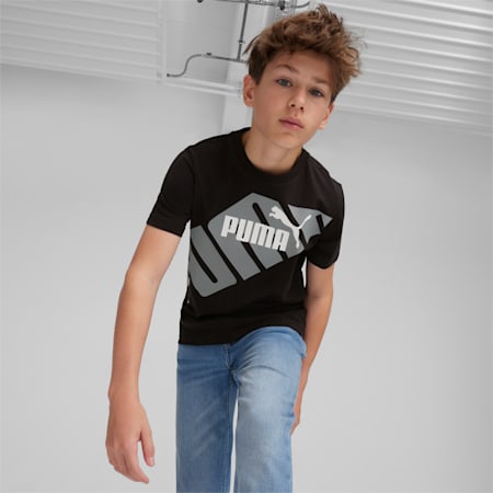 Młodzieżowa koszulka z nadrukiem PUMA POWER, PUMA Black, small