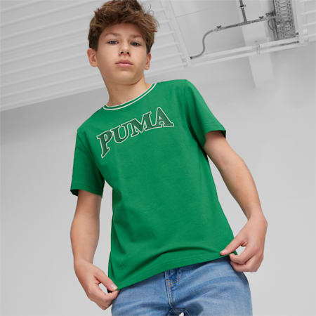 PUMA SQUAD Youth Tee, Archive Green, small-SEA