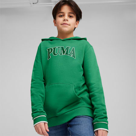 PUMA SQUAD Hoodie - Youth 8-16 years, Archive Green, small-AUS