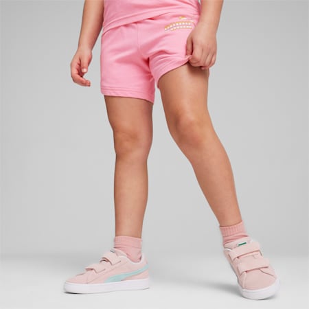 Shorts ESS+ SUMMER CAMP per bambini, Fast Pink, small