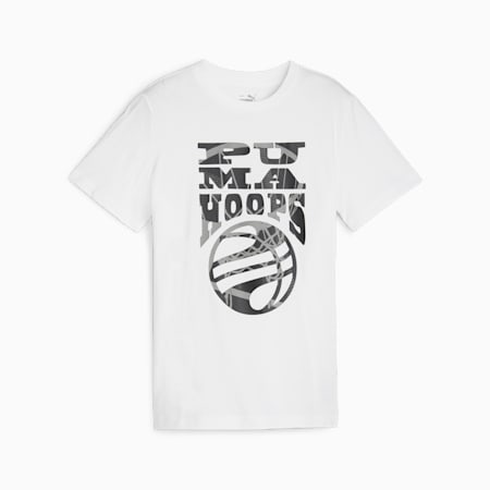 T-shirt BASKETBALL BLUEPRINT per ragazzi, PUMA White, small