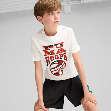 T-shirt de basketball Blueprint PUMA HOOPS Enfant et Adolescent, PUMA Black-Club Navy, small