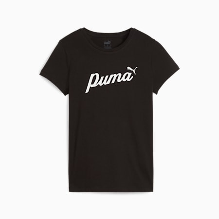 ESS+ Women's Script Tee, PUMA Black, small