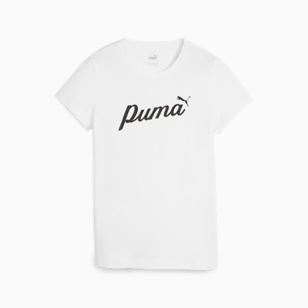 ESS+ Script T-Shirt Damen, PUMA White, small