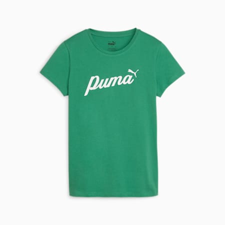 ESS+ Script T-shirt voor dames, Archive Green, small