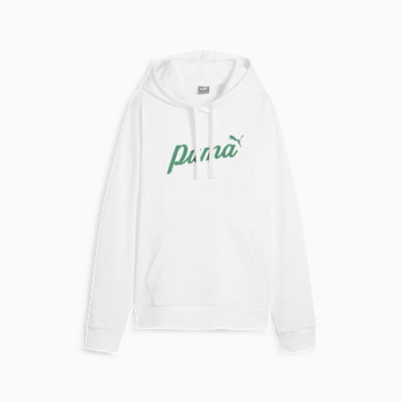 ESS+ Script Women's Hoodie, PUMA White, small