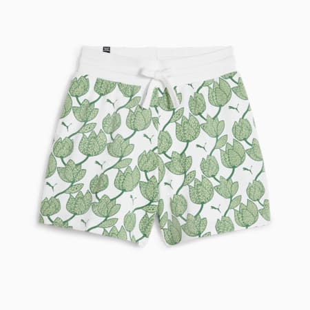 BLOSSOM Women's Floral Patterned Shorts, Archive Green, small