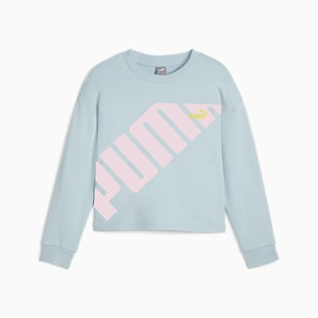 PUMA POWER Youth Sweatshirt, Turquoise Surf, small