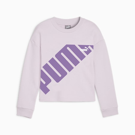 PUMA POWER Youth Sweatshirt, Grape Mist, small