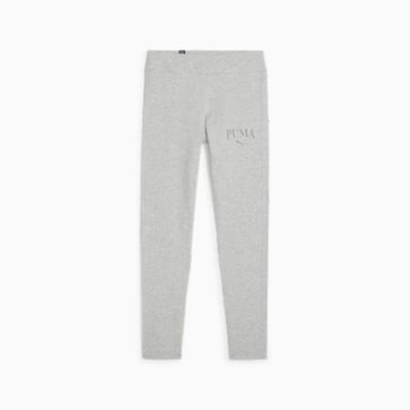 PUMA SQUAD Youth Leggings, Light Gray Heather, small-SEA