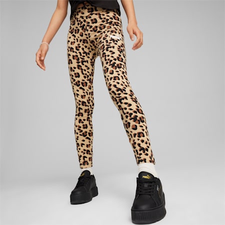 ESS+ ANIMAL Youth Leggings - Girls 8-16 years, Prairie Tan, small-AUS