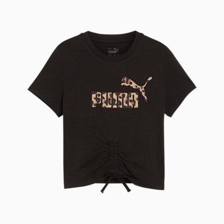 ESS+ ANIMAL Knotted T-Shirt Teenager, PUMA Black, small