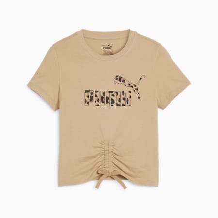 ESS+ ANIMAL Knotted T-Shirt Teenager, Prairie Tan, small