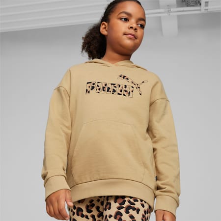 ESS+ ANIMAL hoodie voor jongeren, Prairie Tan, small