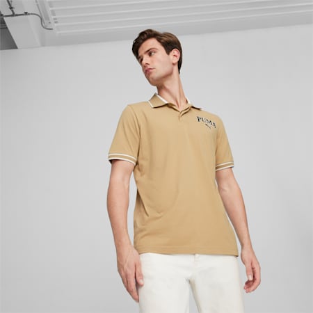 PUMA SQUAD Men's Polo, Prairie Tan, small-PHL