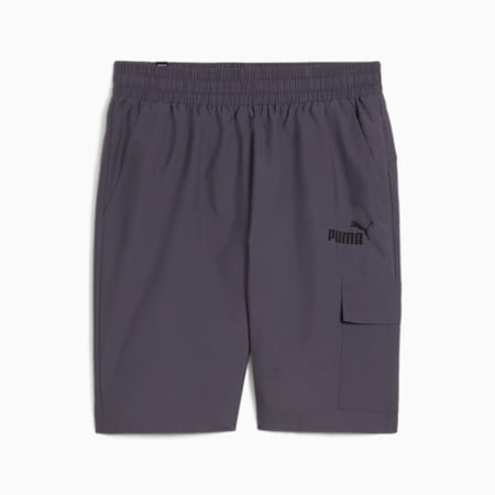 Pantaloncini cargo da uomo in tessuto ESS, Galactic Gray, small