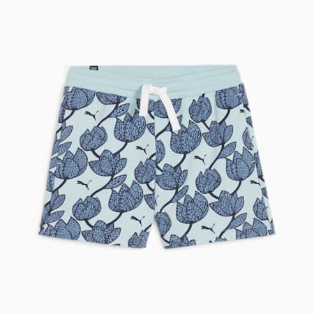 ESS+ BLOSSOM Girls' Shorts, Turquoise Surf, small