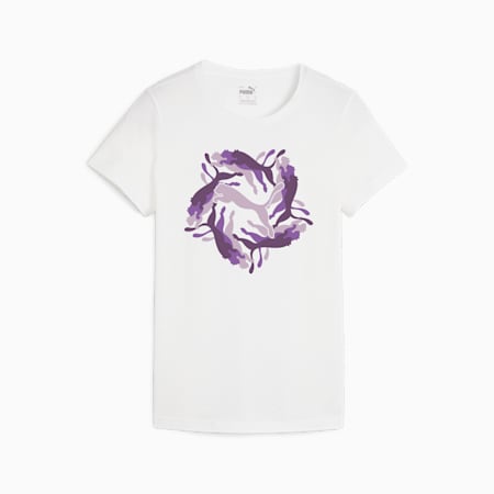 ESS+ Women's Graphic Tee, PUMA White, small-SEA