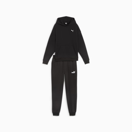 Loungewear Women's Track Suit, PUMA Black, small