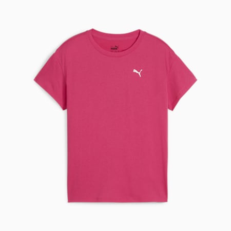 ANIMAL REMIX Girls' Boyfriend Tee, Garnet Rose, small