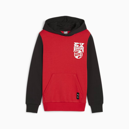 BASKETBALL BLUEPRINT Youth Hoodie, For All Time Red, small
