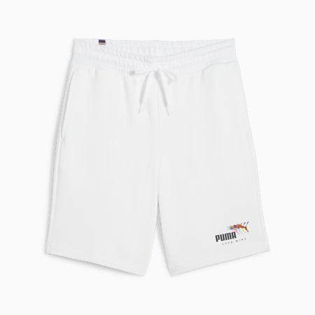 ESS+ LOVE WINS Men's Shorts, PUMA White, small