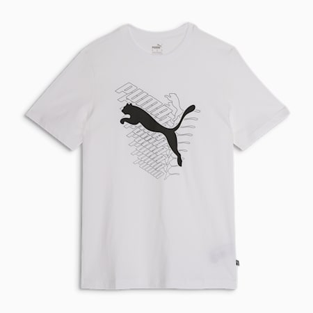 GRAPHICS Cat Men's Tee, PUMA White, small-AUS