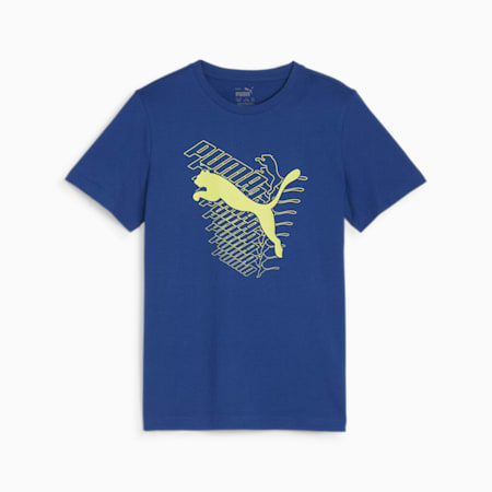 GRAPHICS Cat Tee - Youth 8-16 years, Cobalt Glaze, small-AUS