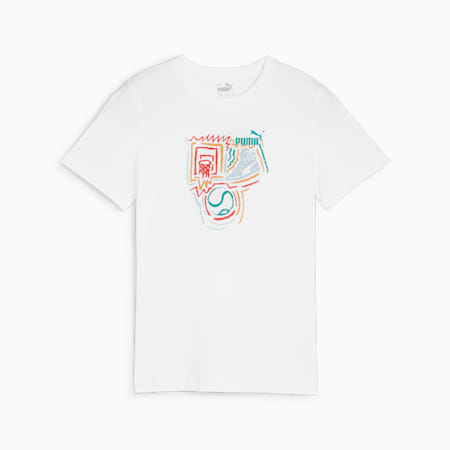 GRAPHICS Year of Sports Tee - Youth 8-16 years, PUMA White, small-AUS