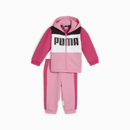 Minicats Colour-Black Jogger Set - Infants 0-4 years, Fast Pink, small-NZL