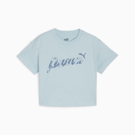 Camiseta corta para jóvenes ESS+ BLOSSOM, Turquoise Surf, small