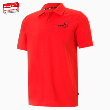 Essentials Pique Men's Polo Shirt, For All Time Red, small-IDN