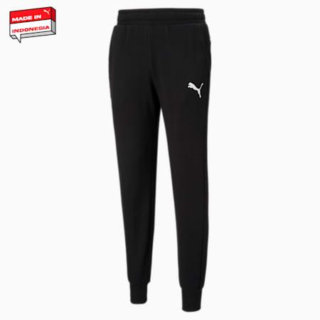 Celana Olahraga Pria Logo Esensial, PUMA Black-Cat, small-IDN