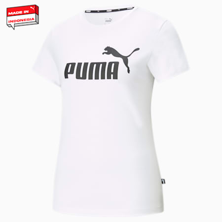Kaus Wanita Logo Esensial, PUMA White, small-IDN