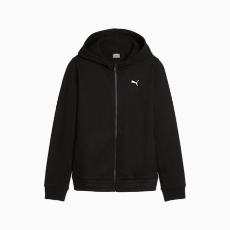 TRAIN FAVOURITE Full-Zip Hoodie - Youth 8-16 years, PUMA Black, small-AUS