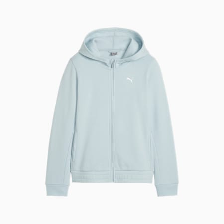 TRAIN FAVORITE hoodie met volledige ritssluiting voor jongeren, Turquoise Surf, small