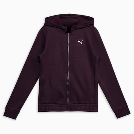 TRAIN FAVOURITE Full-Zip Hoodie - Youth 8-16 years, Midnight Plum, small-AUS