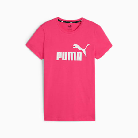 Essentials+ Metallic Logo Women's Tee | PUMA Black-Gold foil | PUMA PUMA  NEW DROPS | PUMA
