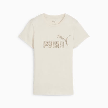 ESS+ ANIMAL T-shirt voor dames, Alpine Snow, small