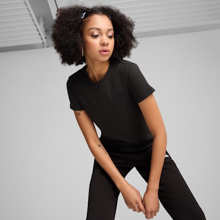 ESS ELEVATED Tee Women, PUMA Black, small-IDN